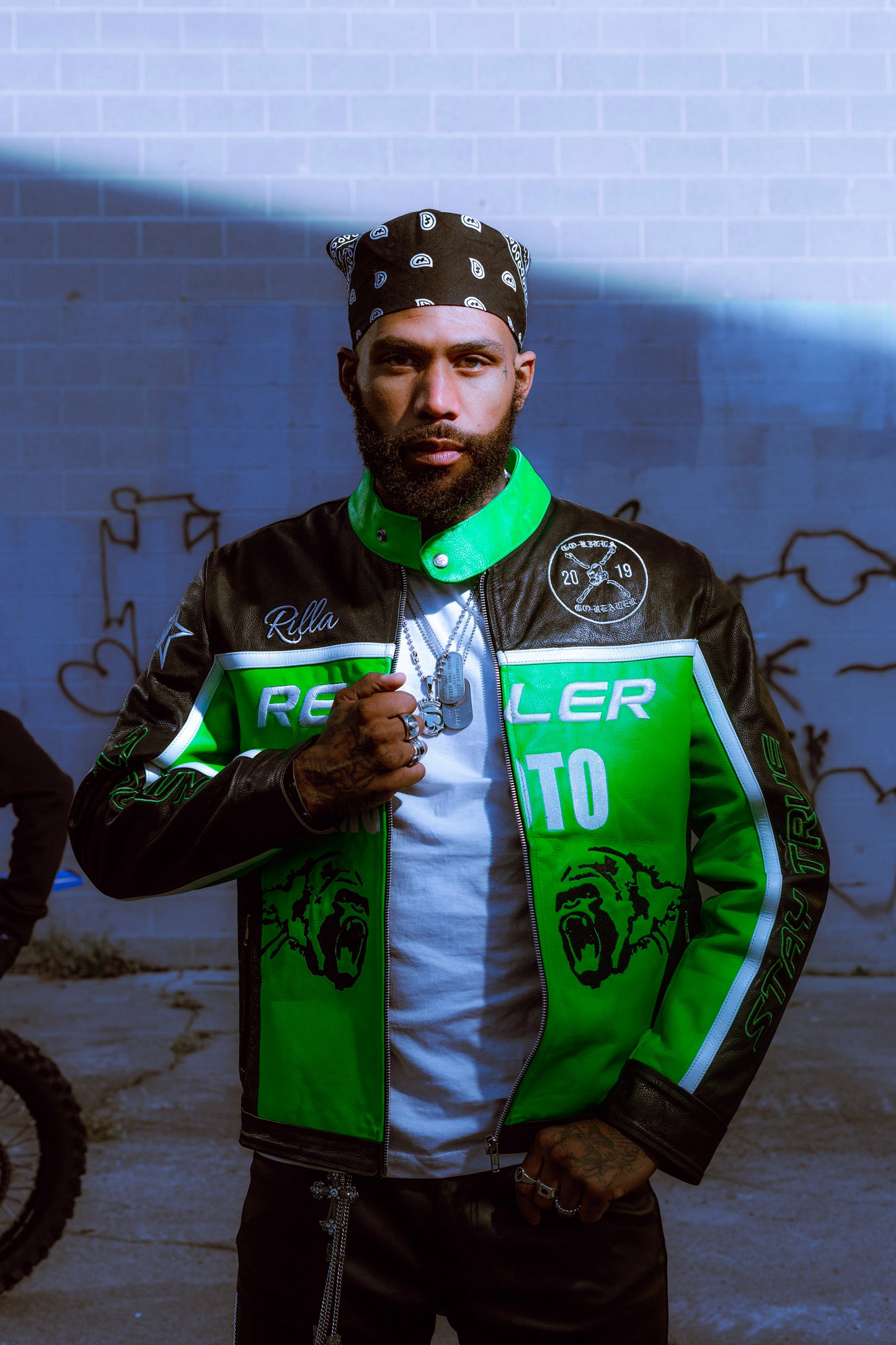 Green Drift Moto Jacket