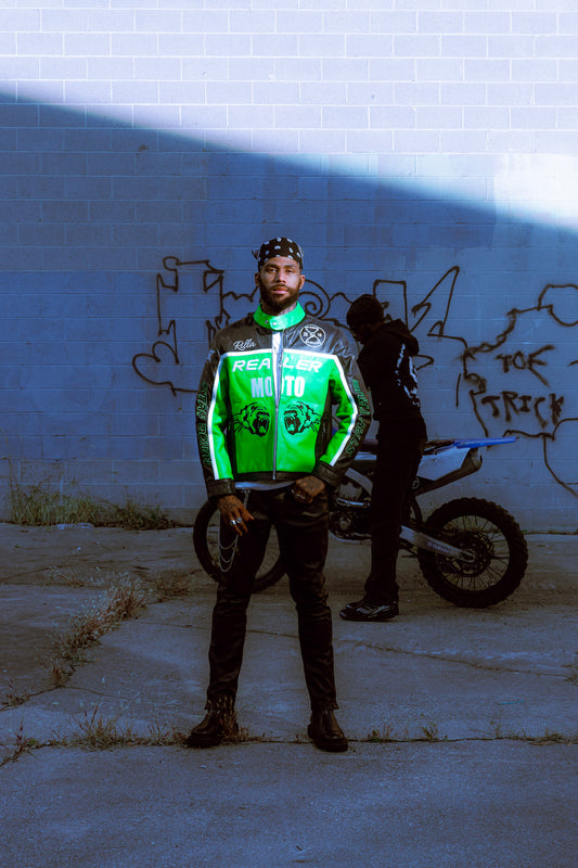 Green Drift Moto Jacket