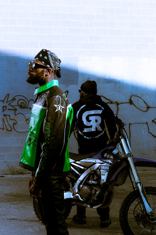 Green Drift Moto Jacket